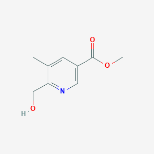 molecular formula C9H11NO3 B13018350 Methyl 6-(hydroxymethyl)-5-methylnicotinate 