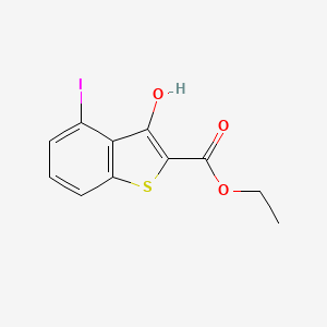 molecular formula C11H9IO3S B13018484 Ethyl 3-hydroxy-4-iodobenzo[b]thiophene-2-carboxylate 