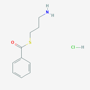 molecular formula C10H14ClNOS B13018639 S-(3-Aminopropyl) benzothioate hydrochloride CAS No. 79417-77-9