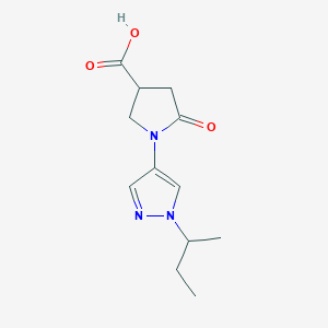 1-(1-(sec-Butyl)-1H-pyrazol-4-yl)-5-oxopyrrolidine-3-carboxylic acid