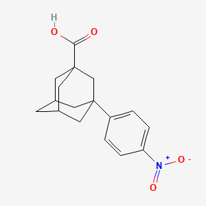 molecular formula C17H19NO4 B1301875 3-(4-硝基苯基)金刚烷-1-羧酸 CAS No. 7123-76-4