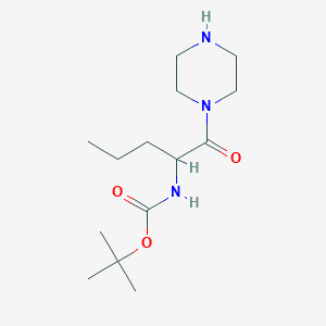 tert-butyl N-[1-oxo-1-(piperazin-1-yl)pentan-2-yl]carbamate