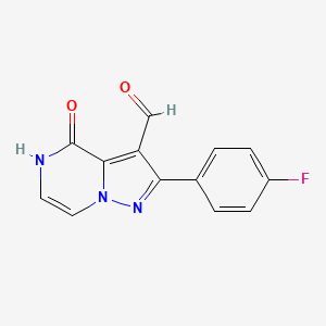 2-(4-Fluorophenyl)-4-oxo-4,5-dihydropyrazolo[1,5-a]pyrazine-3-carbaldehyde