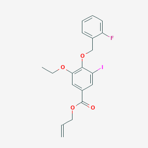 Allyl 3-ethoxy-4-((2-fluorobenzyl)oxy)-5-iodobenzoate