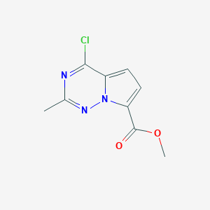 molecular formula C9H8ClN3O2 B13019316 Methyl4-chloro-2-methylpyrrolo[2,1-f][1,2,4]triazine-7-carboxylate 