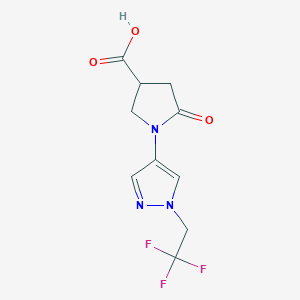 5-Oxo-1-(1-(2,2,2-trifluoroethyl)-1H-pyrazol-4-yl)pyrrolidine-3-carboxylic acid