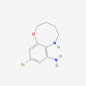 9-Bromo-3,4,5,6-tetrahydro-2H-benzo[b][1,4]oxazocin-7-amine