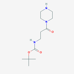 tert-butyl N-[3-oxo-3-(piperazin-1-yl)propyl]carbamate