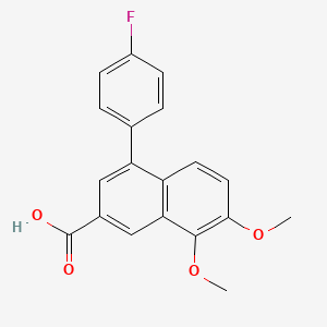 4-(4-Fluorophenyl)-7,8-dimethoxy-2-naphthoic acid