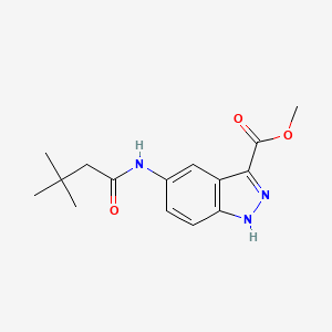 methyl 5-(3,3-dimethylbutanamido)-1H-indazole-3-carboxylate