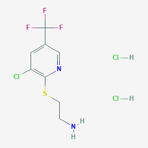 2-((3-Chloro-5-(trifluoromethyl)pyridin-2-yl)thio)ethan-1-amine dihydrochloride