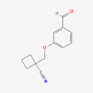 1-((3-Formylphenoxy)methyl)cyclobutanecarbonitrile