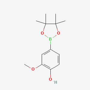 molecular formula C13H19BO4 B1301984 2-甲氧基-4-(4,4,5,5-四甲基-1,3,2-二氧杂硼环-2-基)苯酚 CAS No. 269410-22-2