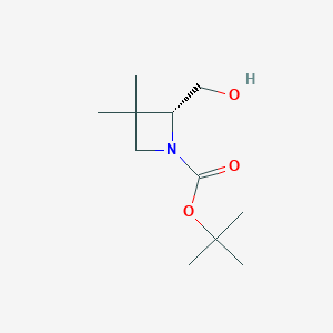 tert-butyl (2R)-2-(hydroxymethyl)-3,3-dimethylazetidine-1-carboxylate