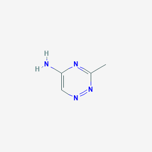 molecular formula C4H6N4 B013020 3-甲基-1,2,4-三嗪-5-胺 CAS No. 104405-57-4