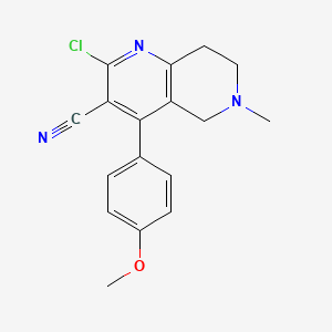 2-Chloro-4-(4-methoxyphenyl)-6-methyl-5,6,7,8-tetrahydro-1,6-naphthyridine-3-carbonitrile