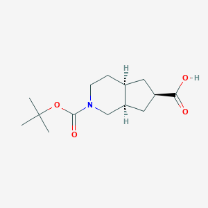 (4aR,6R,7aR)-2-[(2-methylpropan-2-yl)oxycarbonyl]-1,3,4,4a,5,6,7,7a-octahydrocyclopenta[c]pyridine-6-carboxylic acid