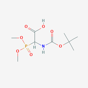 2-((tert-Butoxycarbonyl)amino)-2-(dimethoxyphosphoryl)acetic acid