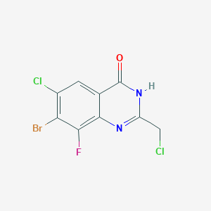 7-Bromo-6-chloro-2-(chloromethyl)-8-fluoroquinazolin-4-ol