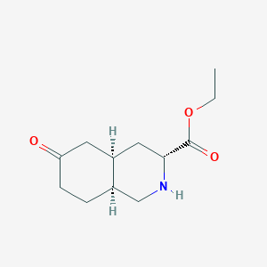 Ethyl(3R,4aR,8aS)-rel-6-oxodecahydroisoquinoline-3-carboxylate