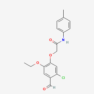 2-(5-Chloro-2-ethoxy-4-formylphenoxy)-N-(p-tolyl)acetamide