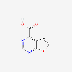 molecular formula C7H4N2O3 B13020242 Furo[2,3-d]pyrimidine-4-carboxylicacid 