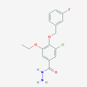 3-Chloro-5-ethoxy-4-((3-fluorobenzyl)oxy)benzohydrazide