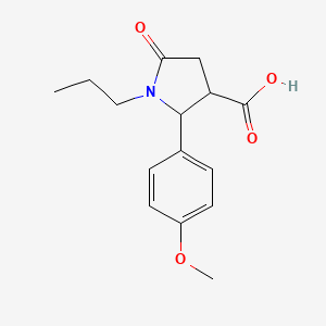 2-(4-Methoxyphenyl)-5-oxo-1-propylpyrrolidine-3-carboxylic acid