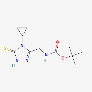 B1302039 tert-Butyl ((4-cyclopropyl-5-thioxo-4,5-dihydro-1H-1,2,4-triazol-3-yl)methyl)carbamate CAS No. 306935-44-4