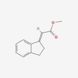 molecular formula C12H12O2 B13020522 methyl (2E)-2-(2,3-dihydroinden-1-ylidene)acetate 