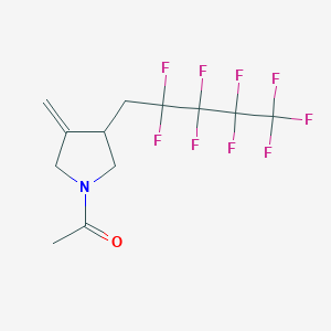 molecular formula C12H12F9NO B1302054 n-Acetyl-3-methylene-4-(1h,1h-nonafluoropentyl)-pyrrolidine CAS No. 31164-13-3