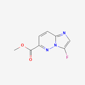 molecular formula C8H6FN3O2 B13020614 Methyl3-fluoroimidazo[1,2-b]pyridazine-6-carboxylate 