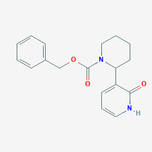 molecular formula C18H20N2O3 B13020742 Benzyl 2-(2-oxo-1,2-dihydropyridin-3-yl)piperidine-1-carboxylate 