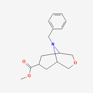 molecular formula C16H21NO3 B13020750 Methyl 9-benzyl-3-oxa-9-azabicyclo[3.3.1]nonane-7-carboxylate 