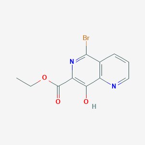 molecular formula C11H9BrN2O3 B13020830 Ethyl 5-bromo-8-hydroxy-1,6-naphthyridine-7-carboxylate 