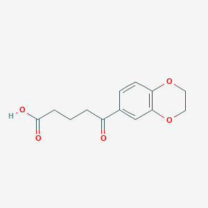 molecular formula C13H14O5 B1302091 5-(2,3-Dihydro-1,4-benzodioxin-6-yl)-5-oxopentanoic acid CAS No. 845781-54-6