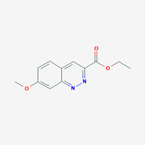 molecular formula C12H12N2O3 B13020977 Ethyl 7-methoxycinnoline-3-carboxylate 