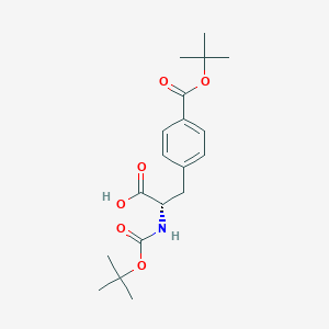 molecular formula C19H27NO6 B13020993 Boc-(4-tert-butyloxycarbonyl)-L-phenylalanine 