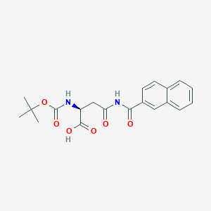 molecular formula C20H22N2O6 B13021000 Boc-beta-L-Aspartylbeta-naphthylamide 