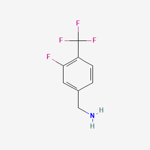 B1302107 3-Fluoro-4-(trifluoromethyl)benzylamine CAS No. 235106-09-9