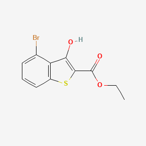 molecular formula C11H9BrO3S B13021099 Ethyl 4-bromo-3-hydroxybenzo[b]thiophene-2-carboxylate 