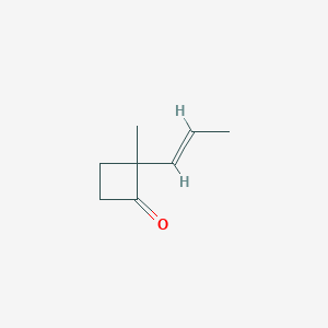 (E)-2-Methyl-2-(prop-1-EN-1-YL)cyclobutanone