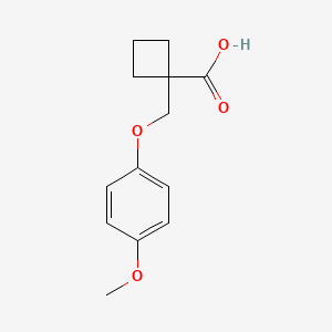 1-((4-Methoxyphenoxy)methyl)cyclobutanecarboxylic acid