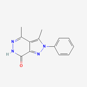 molecular formula C13H12N4O B1302131 3,4-dimethyl-2-phenyl-2,6-dihydro-7H-pyrazolo[3,4-d]pyridazin-7-one CAS No. 63514-95-4