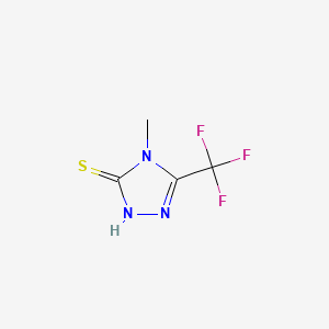 molecular formula C4H4F3N3S B1302135 2,4-Dihydro-4-methyl-5-(trifluoromethyl)-3H-1,2,4-triazole-3-thione CAS No. 30682-81-6