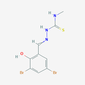 molecular formula C9H9Br2N3OS B1302138 1-[(3,5-Dibromo-2-hydroxyphenyl)methylideneamino]-3-methylthiourea 