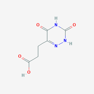 molecular formula C6H7N3O4 B1302139 3-(3,5-Dioxo-2,3,4,5-tetrahydro-1,2,4-triazin-6-yl)propanoic acid CAS No. 28280-67-3