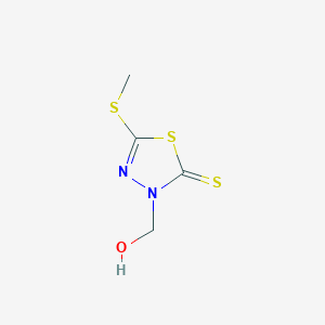 molecular formula C4H6N2OS3 B1302140 3-(Hydroxymethyl)-5-(methylthio)-1,3,4-thiadiazole-2(3H)-thione CAS No. 90567-39-8