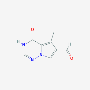 5-Methyl-4-oxo-1,4-dihydropyrrolo[2,1-f][1,2,4]triazine-6-carbaldehyde