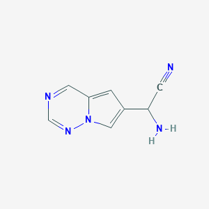 2-Amino-2-(pyrrolo[2,1-f][1,2,4]triazin-6-yl)acetonitrile